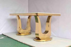 Wholesale Polished Marble Top Luxury Modern Dining Tables For 4 People from china suppliers