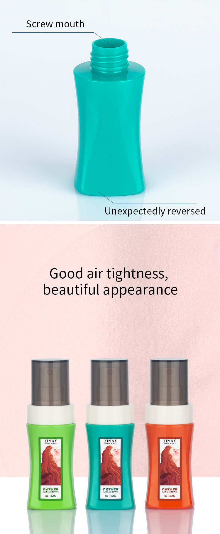 Retractable 80ml Empty Plastic Pet Spray Bottle With Fine Mist Sprayer