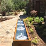 2mm Thick Corten Steel Metal Rain Curtain Water Feature Rusty