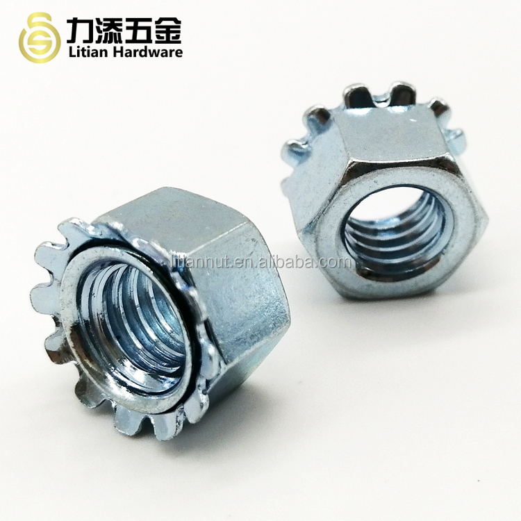 M8 Metal Self Locking Nut Stress Relieving Tempering Hexagon K-Kep