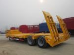 SKD Type Low Bed Trailer Truck , Gooseneck Flatbed Lowboy Trailers For Machine