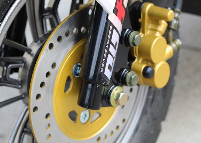 gas motor scooter red JOG 125cc 150cc GY6 engine front disc rear drum black alloy wheel iron muffler