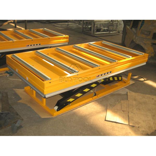 Electric Hydraulic Table Lift Cart Stationary Pallet Lifter Equipped With Conveyor Top 1.1kw