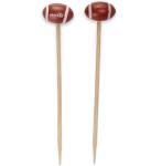 Disposable Football Bamboo Food Picks Fancy Cocktail Toothpicks Party Supplies