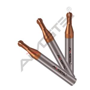 Wholesale 2 Flutes Custom End Mill HRC45 - HRC65 Lollipop End Mills For Heated Steel from china suppliers