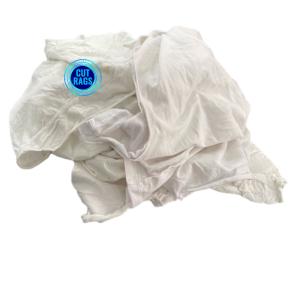 Wholesale Cut reused Grade A White tshirt Cotton Rags Scraps Industrial Cleaning Rags 10kg Wiper Rag from china suppliers