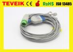 Compatible TM910 Schiller 5 Leads ECG Cable With Round 12 Pin For Medical
