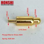 Dia 2.8mm Male Pogo Pin Connector Length 10.2mm Dip Type Spring Loaded Pogo Pins