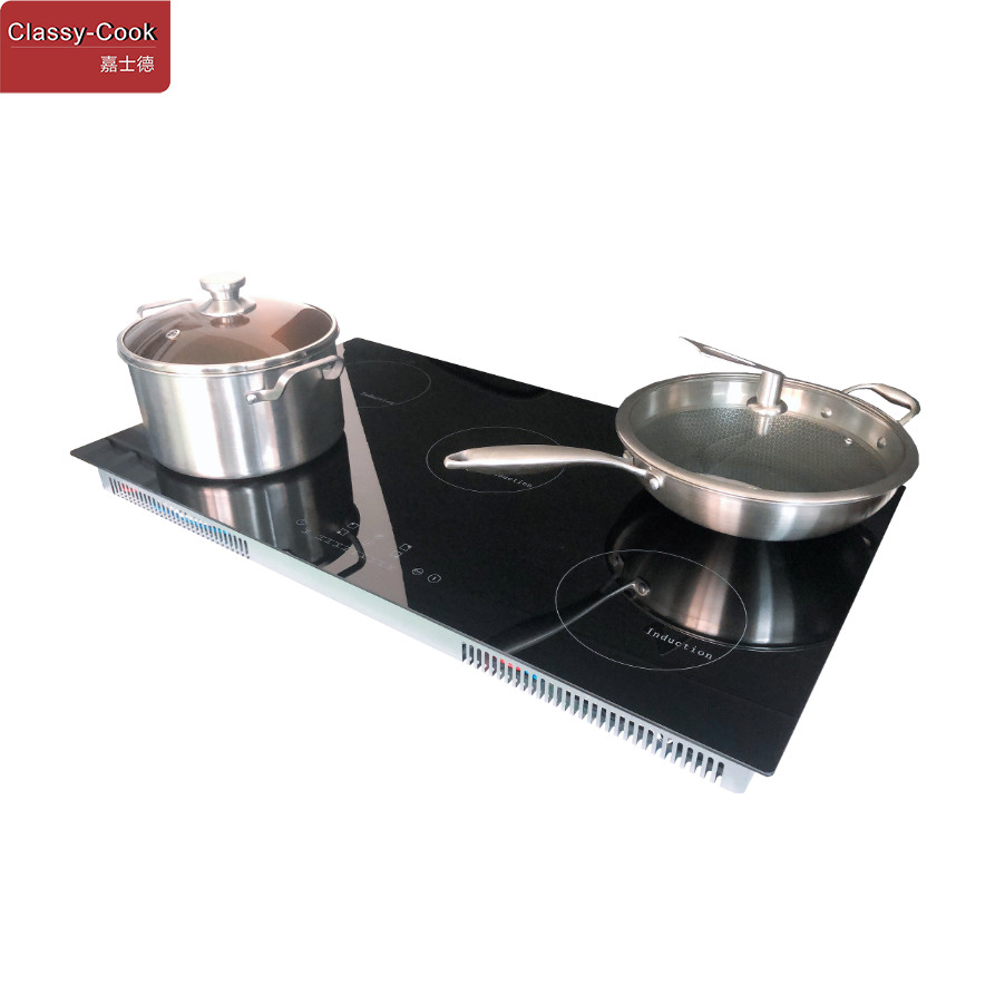 Speed Booster Ceramic Smooth Surface Glass Induction Cooktop 5 Burner With Trim