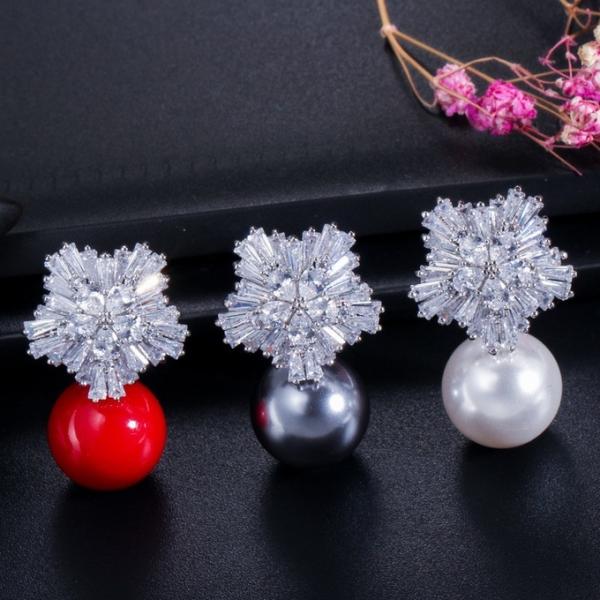 Fashion zirconia earrings cz earrings classic simple earrings design jewelry earrings necklace jewelry set