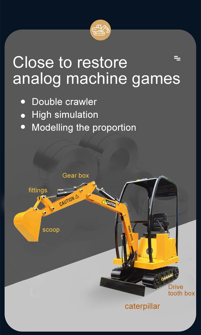 Amusement Entertainment Pleasure Excavator Ride Electric Excavator