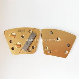 Wholesale ASL Trapezoid 1/4PCD Single Bar Magnetic Connection Diamond Grinding Shoes non-threaded from china suppliers
