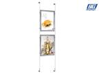 10mm Clear Crystal LED Light Box , Acrylic Frame A2 Poster Size Stainless Steel
