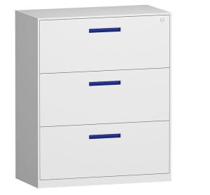Wholesale SPCC Material Lateral 3 Drawer Filing Cabinet Office Knocked Down 1085mm Height from china suppliers