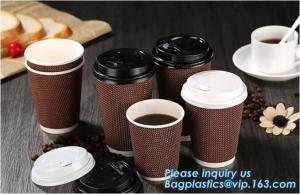 Wholesale Customized Logo Printed 8oz Double Wall Paper Cup For Hot Drinks,Disposable_PE Coated Custom Paper Cups_ Paper coffee Cu from china suppliers