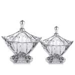 Vintage Transparent Glass Candy Jars LightHouse Shape Home Use