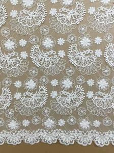 Wholesale hot sale fashion embroidery lace fabric for wedding dress from china suppliers