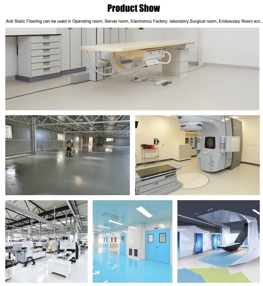 600*600 Anti Static Flooring Vinyl Conductive Operating Theatre Flooring