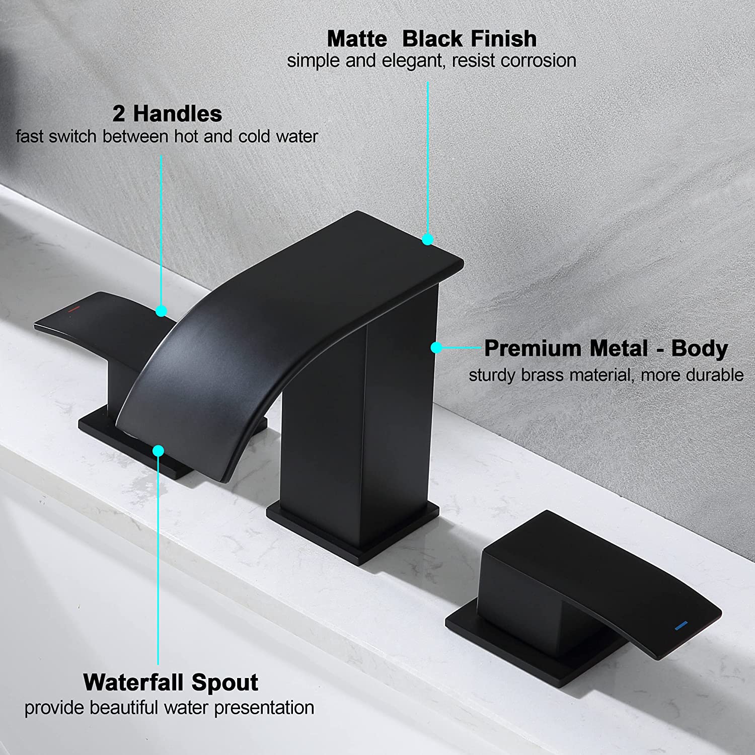 bath shower 3 hole single handle 2 basin heater rotating sink basin mixer kitchen torneira gourmet waterfall fauc