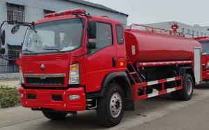 Wholesale HOWO 160HP Water Tank Fire Truck 4x2 9000L For Emergency Rescue from china suppliers