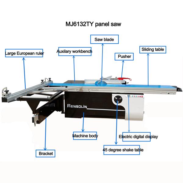 3000mm Wood Cnc Panel Saw Machine 20mm Dia Sliding Table Saw Machine