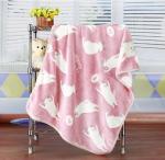 Flannel Baby Blankets For Spring / Autumn Soft Healthy Cartoon Print Blanket