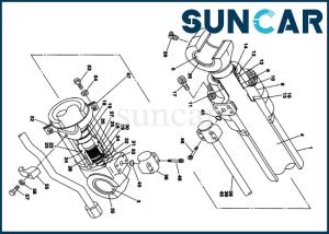 Wholesale LZ00449 Heavy Equipment CX130 CX135SR CASE Seal Kit excavator arm cylinder repair kit from china suppliers