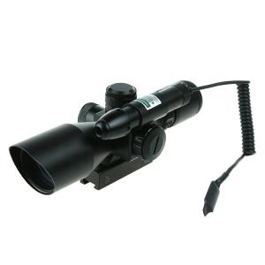 Wholesale F.O.V. 11°-38° Hunting Illuminated Sight 2.5-10X40 with Green Laser Sight from china suppliers