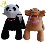 Hansel amusement plush horse on wheels kids ride on animal toy for sale