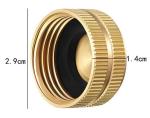 Yellow ANSI Female Hose Cap , 3/4in Brass Pipe Cap For Garden