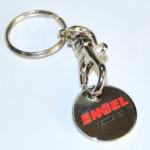 2012 Simple cheapest Laser Engraving Black Nickel promotional metal keyring ​