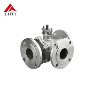 Wholesale 3 Way Ball Valve Titanium Full Port Ball Valve TA1 TA2 With Flange Connections In Water And Power Applications from china suppliers