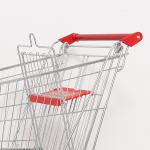 Foldable Shopping Cart Trolley Metal Steel Hand Trolley Cart With Four Wheels