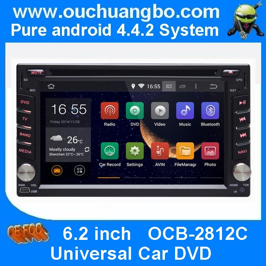 Ouchuangbo Pure Android 4.4 GPS Navigation for Universal Car DVD Multimedia Kit 3G Wifi Bluetooth OCB-2812C