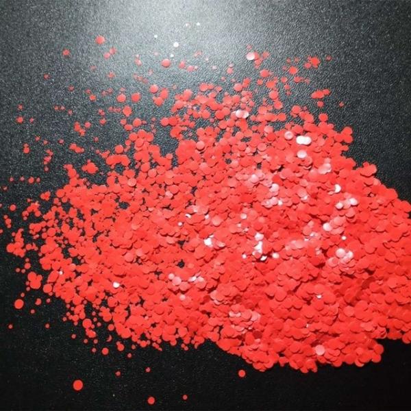 Excellent Nail Art Effect Matte Red 1mm 2mm 3mm Glitter Dots Polyester Powder