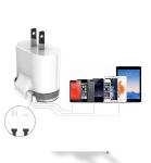 2.1A 5V Dual Port Fast Wall Charger , USB Charger Wall AdapterWith Cable