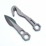 Length 18cm Titanium Alloy Diving Knife Anti Corrosion Portable