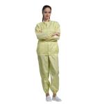 Cleanroom Elastic Cuff Anti Static Garments OEM ESD Safe Clothing