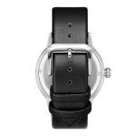 Water Resistant Case PVD Plated Black Stainless Steel Wooden Quartz Watch
