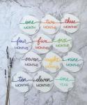 3D Recording Wooden Milestone Disc Baby Birth Wooden Monthly Milestone Cards