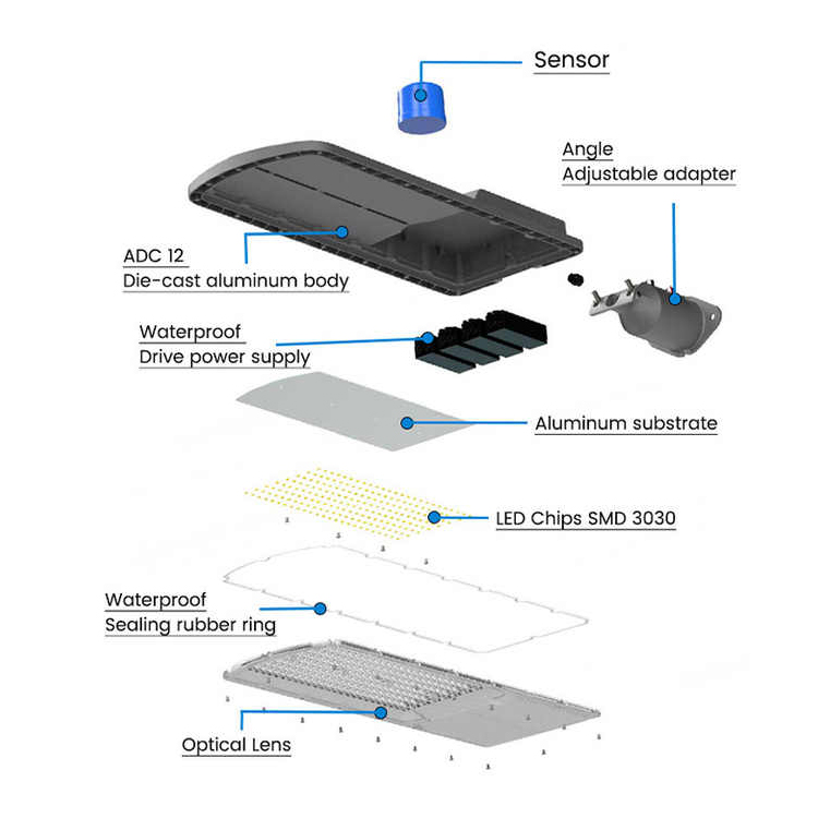 AC85-265V Input Voltage 50W 100W 150W 200w Led Street Light with CE Certification