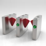 RFID 304 Stainless Steel Speedgate Turnstiles Flap Barrier Turnstile With
