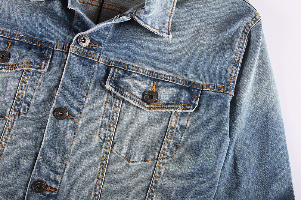 98% Algodon 2% Spandex Men'S Denim Jacket M L XL 2XL