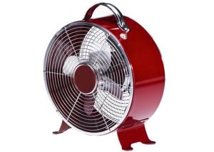 Wholesale Stable 9 Inch Metal Retro Small Table Electric Clock Fan 120V Fashion from china suppliers