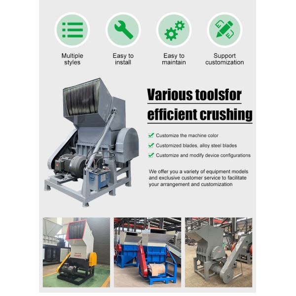 PET Bottle Plastic Crusher High Output Plastic Grinding Machine for Beverage Bottle Recycling Plant