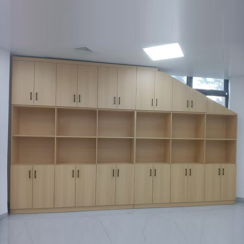 Customized Library Or Office Wooden Filing Cabinet And Storage Area