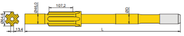 High Performance T45 Thread Alloy Steel Wear Resistant Shank Adapter For Ingersoll Rand Rock Drills