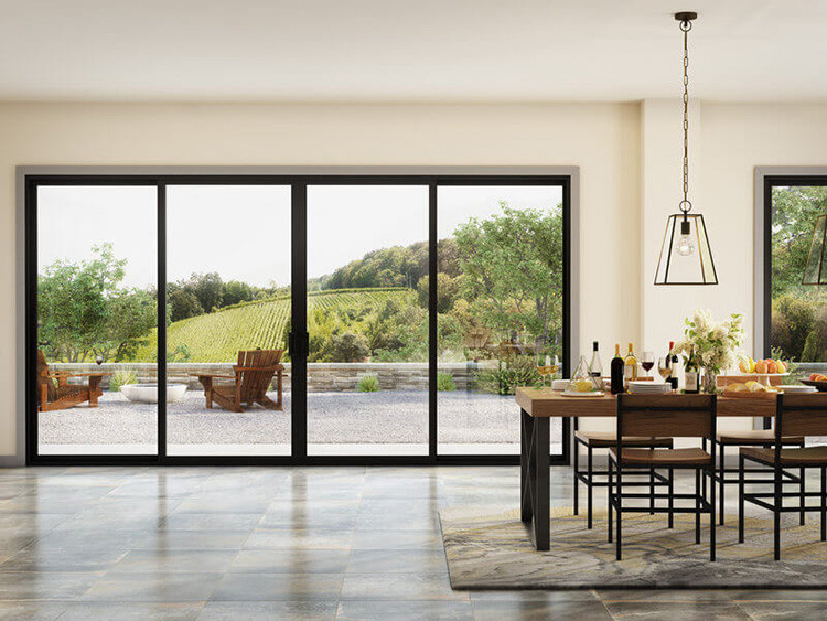 Aluminum Frame Insulated Tempered Glass Door With Hurricane Proof Lift-Sliding Door
