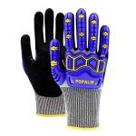13 Gauge Cut Resistant Impact Gloves , TPR Protection Gloves Reinforced Thumb