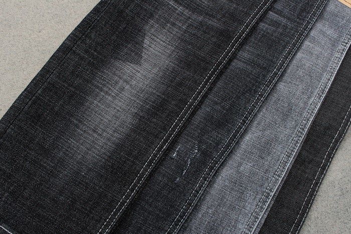 GOTS 12.8Oz Cotton Polyester Spandex Denim Fabric For Woman Man Jeans Stocklot